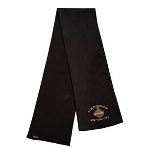 Vintage Harley Davidson of New York City Embroidered Knit Winter Scarf